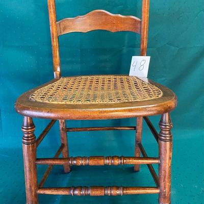 Vintage Wooden Cane Chair