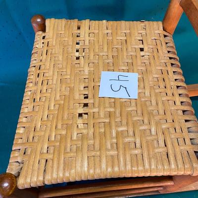 Vintage Rush Seat Rocking Chair