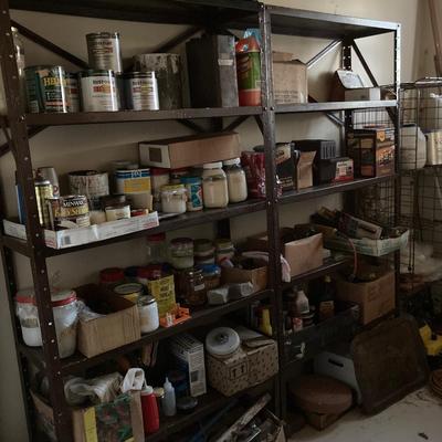 Lot of 3 metal storage shelves