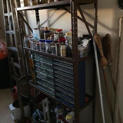 Lot of 3 metal storage shelves
