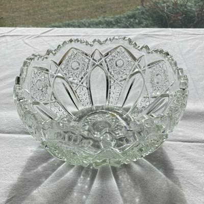Heavy cut-glass vintage bowl
