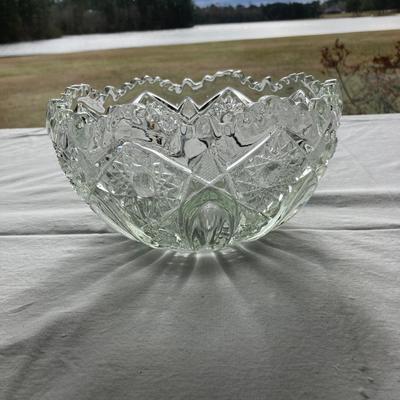 Heavy cut-glass vintage bowl