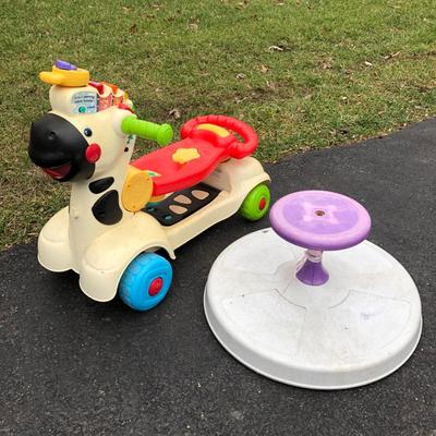 LOT123M: VTech 3-in-1 Learning Zebra Scooter & Tonka Sit & Spin