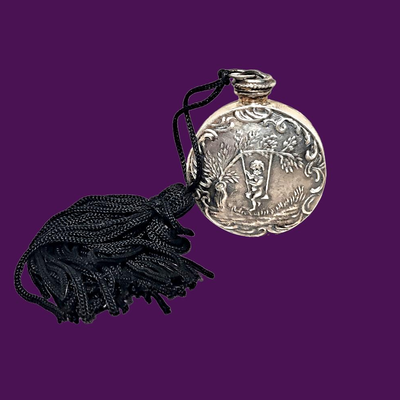Vintage Tasseled Silver Snuff Bottle