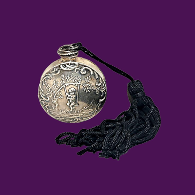 Vintage Tasseled Silver Snuff Bottle