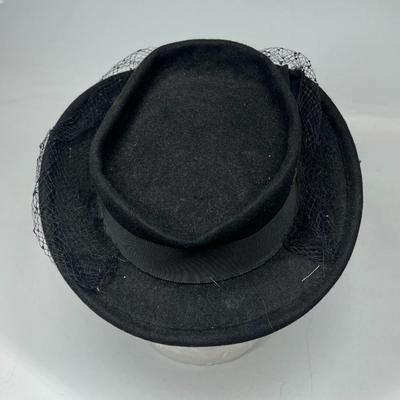 Antique El-Marie Santa Ana California Black Fashion Bow Hat