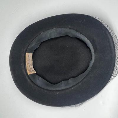 Antique El-Marie Santa Ana California Black Fashion Bow Hat