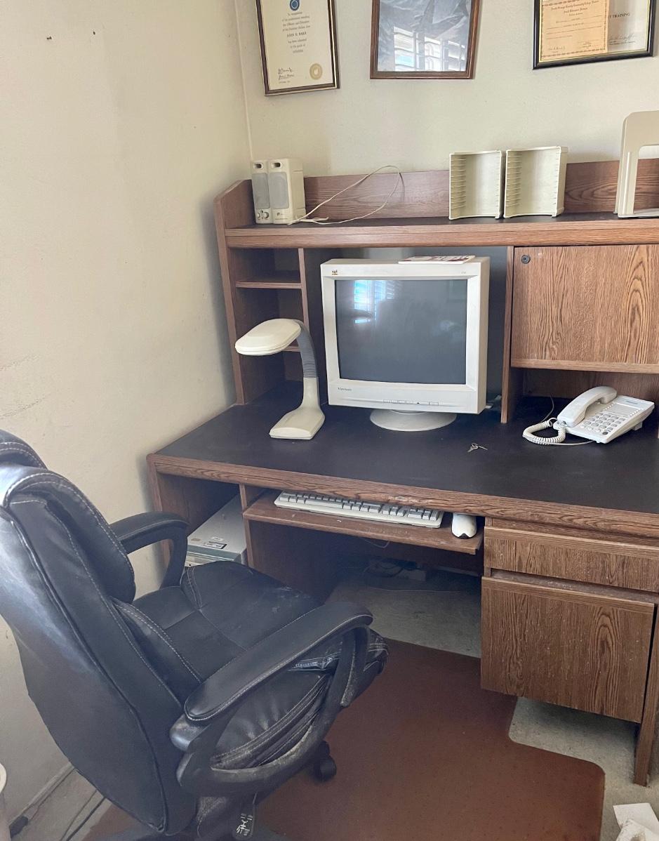 Computer desk with chair