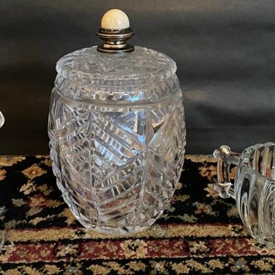 Lot of glass serving pieces