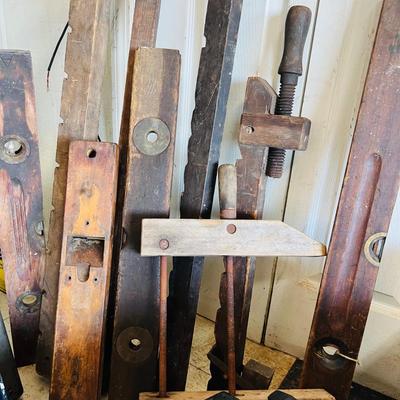 Vintage Wood Building Tools  (G-JM)