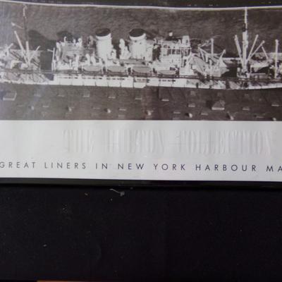 THE HULTON COLLECTION. THE GREAT LINES IN NEW YORK HARBOUR POSTER.
