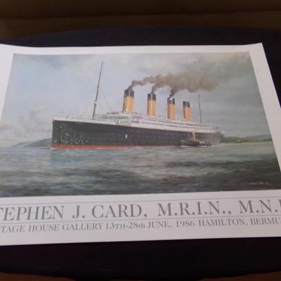 TITANTIC BY STEPHEN J. CARD POSTER. 1985