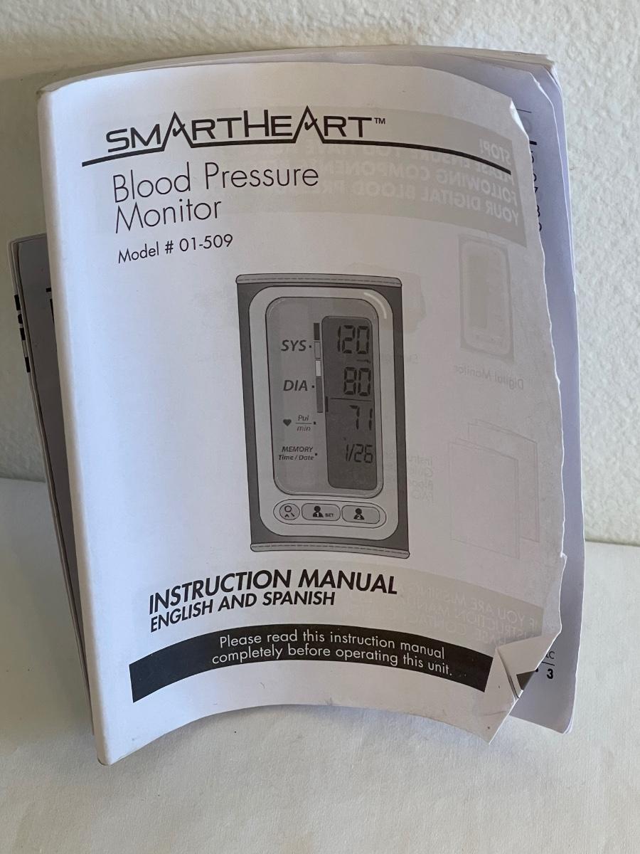 SMART HEART Blood Pressure Monitor EUC