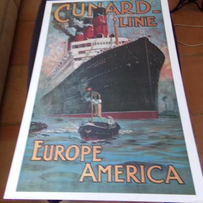 AQUITINIA. CUNARD LINE. EUROPE AMERICA BY ORIN ROSENVINGE.