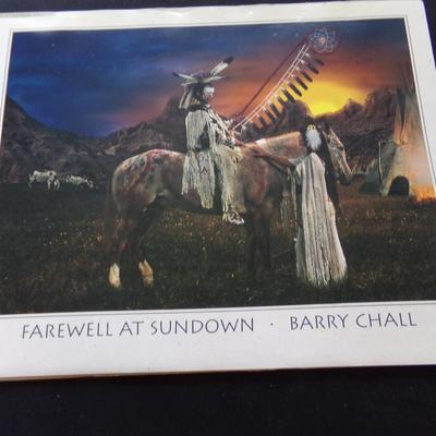 FAREWELL AT SUNDOWN BY BARRY CHALL POSTER.