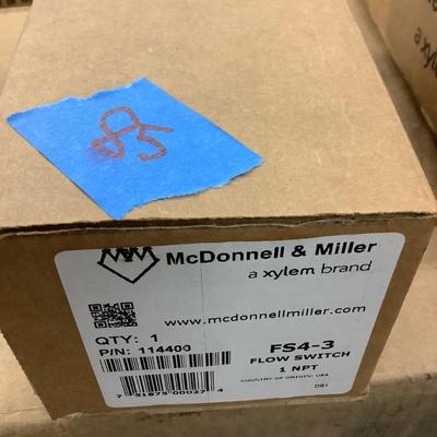 McDonnell & Miller FS4-3 General Purpose Flow Switch 114400 1" NIB