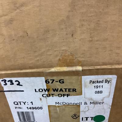McDonnell & Miller Low Water  Cut-off Float type for Millioat (steam) Type 67-G 149600 NIB