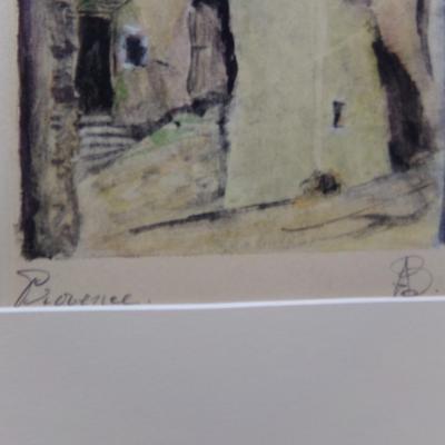PROVENCE SIGNED FRENCH WATERCOLOR.
