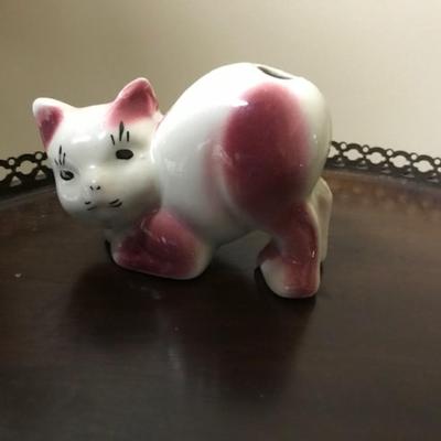 2 vintage ceramic cats