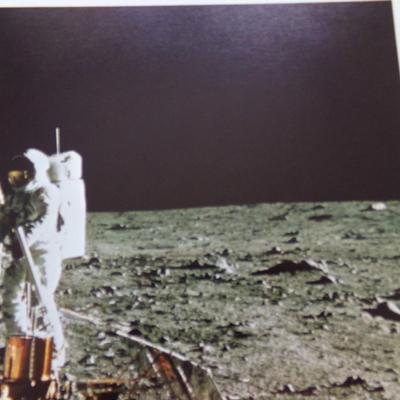 MAN ON THE MOON ASTRONAUT EDWIN E. ALDRIN JR. JULY 20, 1969, PHOTO TAKEN BY NEIL A. ARMSTRONG.