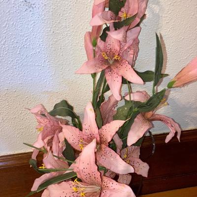 Large lot of silk flowers
