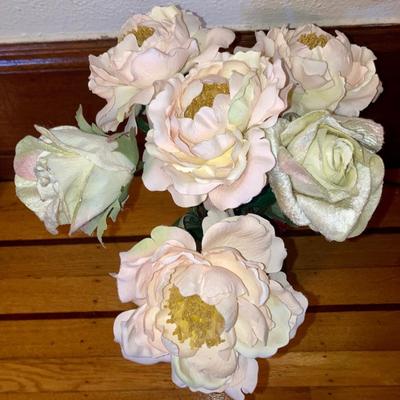 Large lot of silk flowers