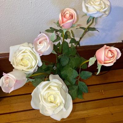 Large lot of silk flowers