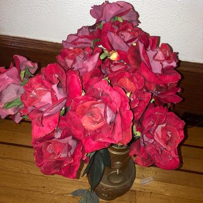 Large lot of silk flowers