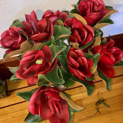 Large lot of silk flowers