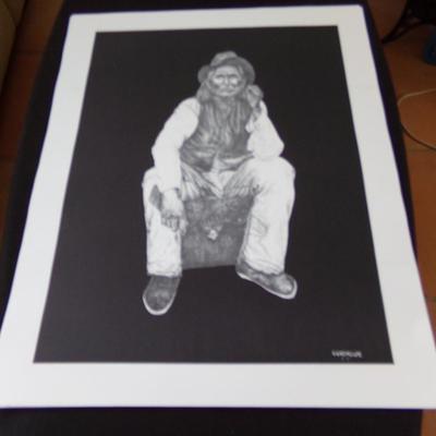 10 PRINTS OF MAN SMOKING BY GUADALUPE. 1981. 23" X 28"