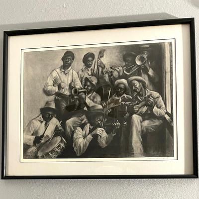 JAMES RUSSEL Signed picture Playing Instruments