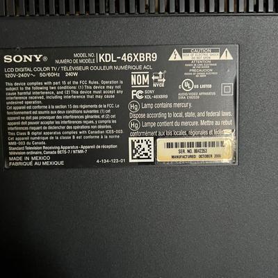 Sony Bravia 46â€ TV with Sony Center Speaker