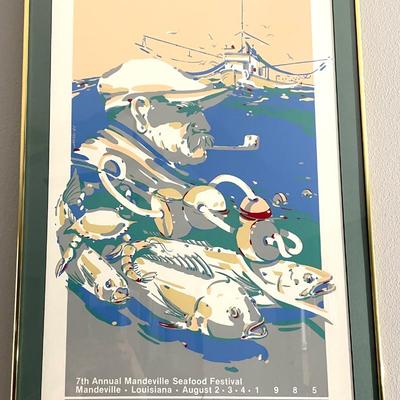 DAVID DEVILLIER SIGNED MANDEVILLE SEAFOOD FESTIVAL 1985
