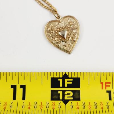 VINTAGE GOLD TONED I LOVE YOU NECKLACE