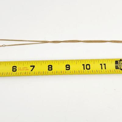 VINTAGE GOLD TONED I LOVE YOU NECKLACE