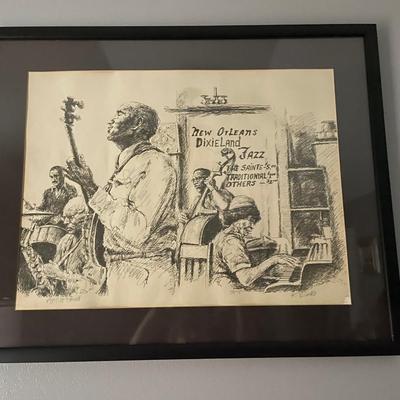 SIGNED K R Burke New Orleans Dixieland Jazz