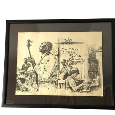 SIGNED K R Burke New Orleans Dixieland Jazz