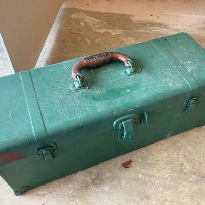 Vintage metal tool box