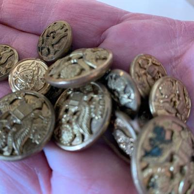 Vintage Military Buttons Lot