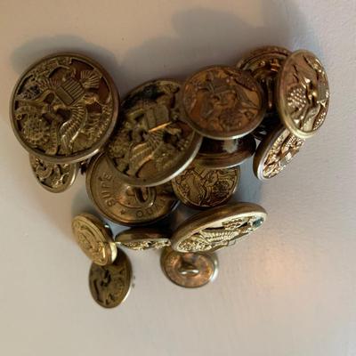Vintage Military Buttons Lot