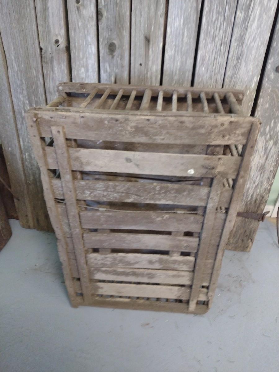 Vintage Wooden Chicken Crate