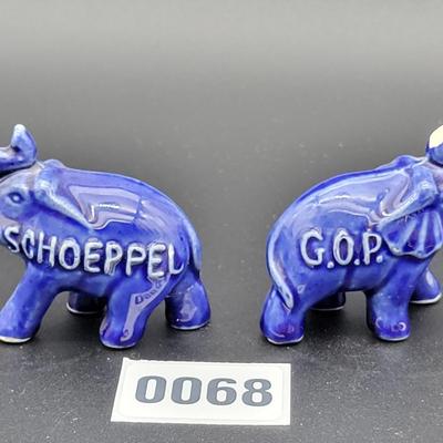 Schoeppel G.O.P. Ceramic Elephant Figurine