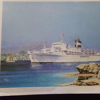 6 PICTURES; TITANTIC, SS LURINE, UGANDA, ANDREA DORIA, CANBERRA, BISMARK.