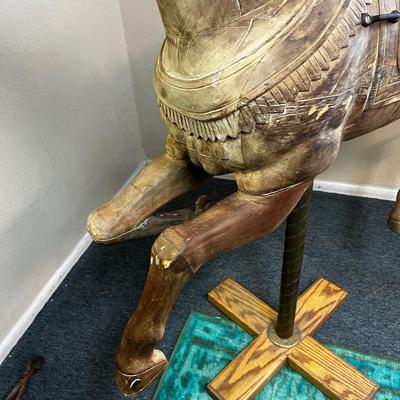Antique Carousel Horse Carved Wood C.1890