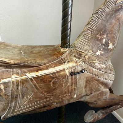 Antique Carousel Horse Carved Wood C.1890