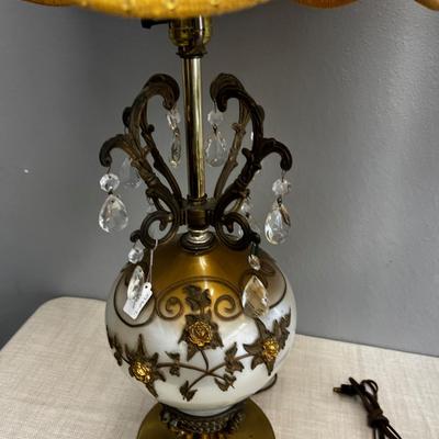 2 Golden Lovely Lamp with Crystals