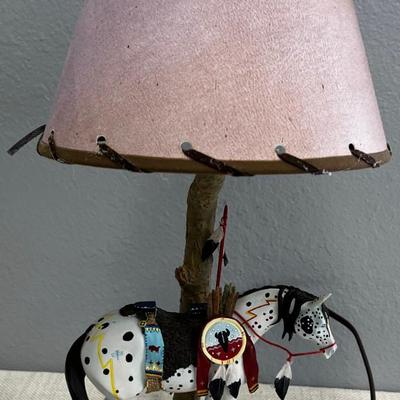 Old Painted Horse Pony Lamp