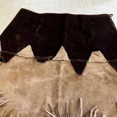 2 Fringed Western Vintage Mini Skirts 