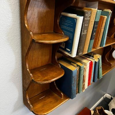 Maple Wall Curio Shelf NO BOOKS INCLUDED