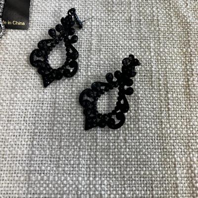3 pair of Rhinestone Earrings 